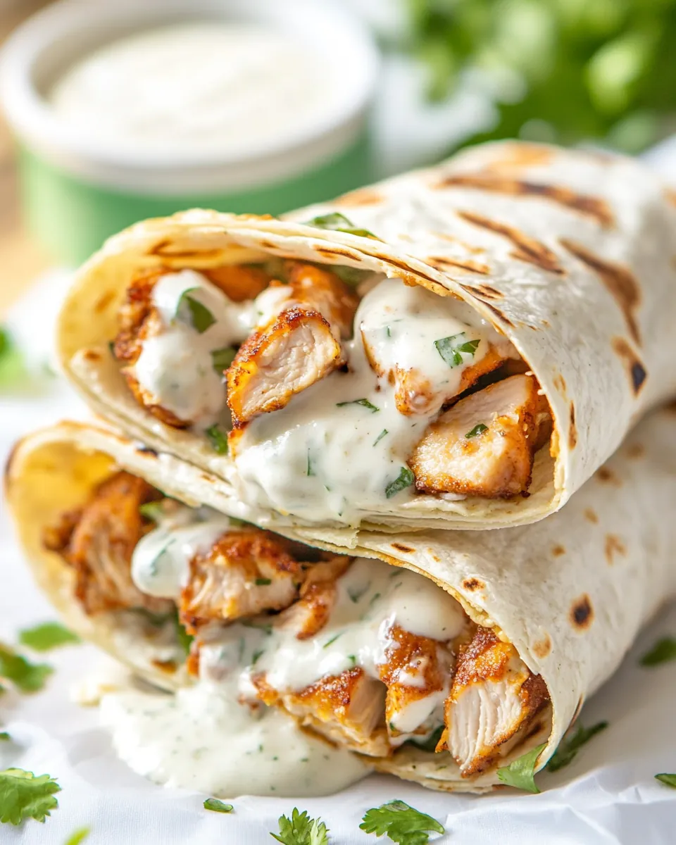 Chicken Ranch Wraps