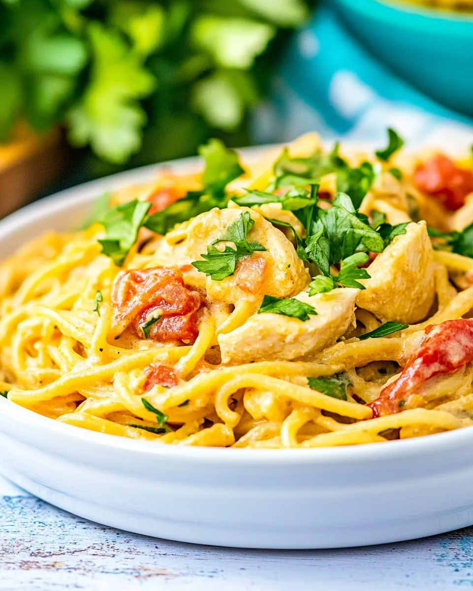 Chicken Spaghetti With Rotel