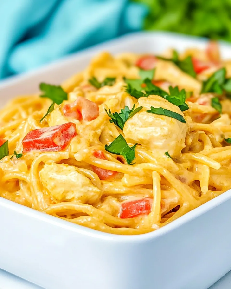 Chicken Spaghetti With Rotel