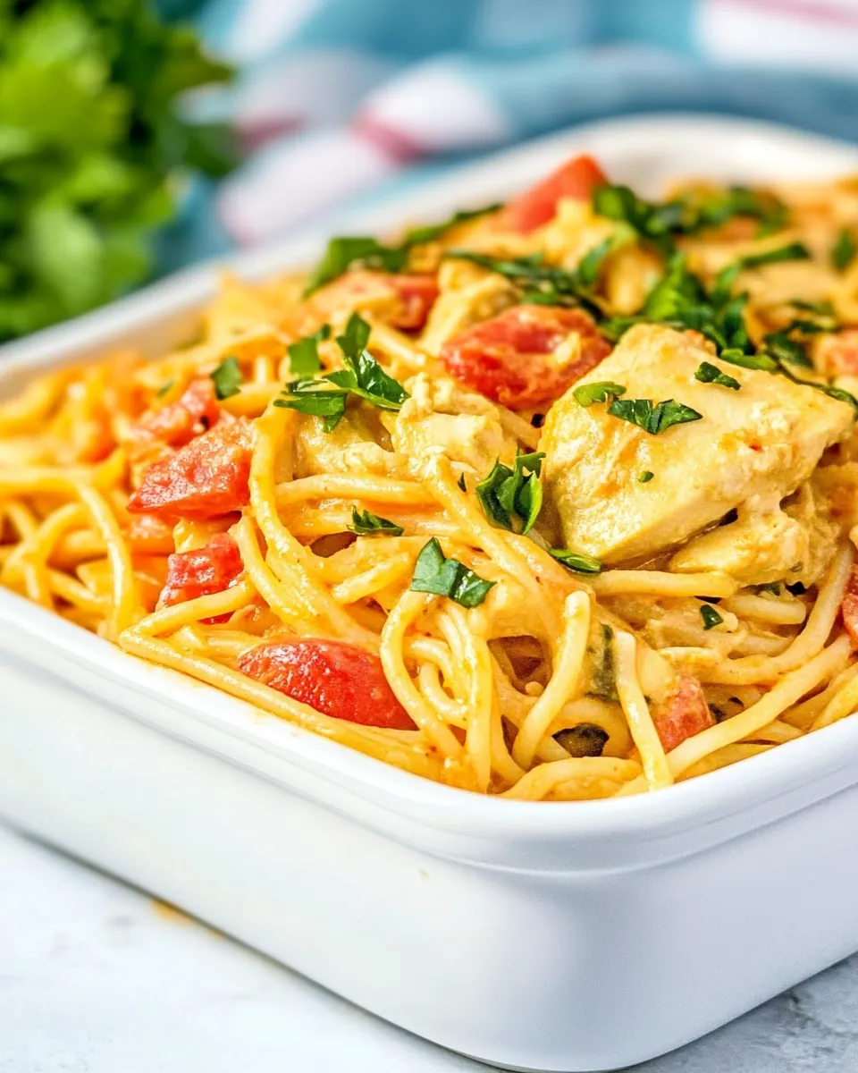 Chicken Spaghetti With Rotel