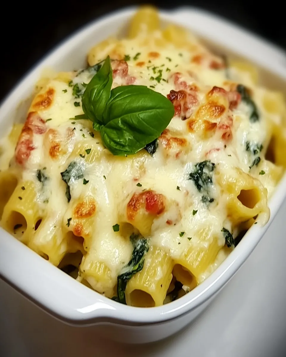 Chicken Spinach Rigatoni