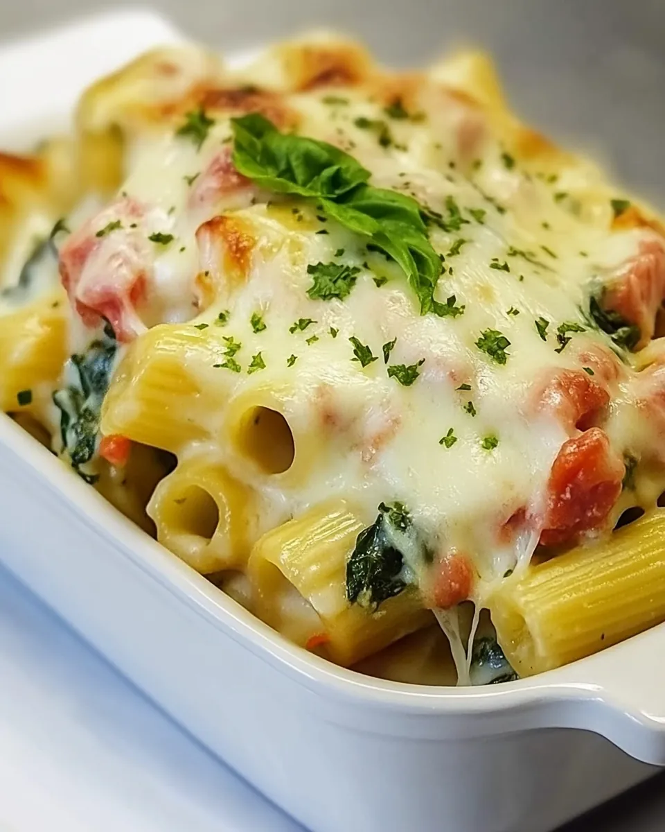 Chicken Spinach Rigatoni