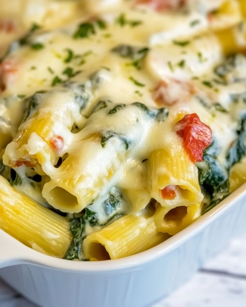 Chicken Spinach Rigatoni