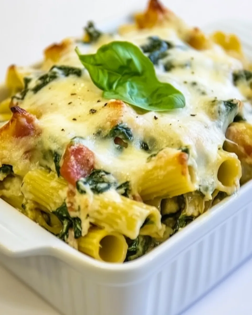 Chicken Spinach Rigatoni