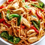 Chicken Stir Fry with Rice Noodles