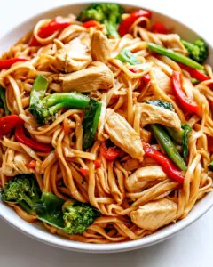 Chicken Stir Fry with Rice Noodles