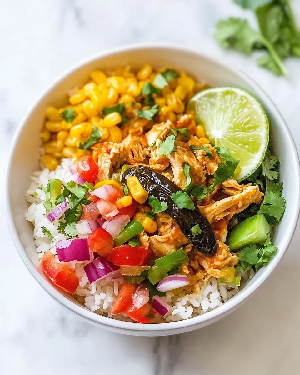 Chicken Taco Poblano Rice Bowls