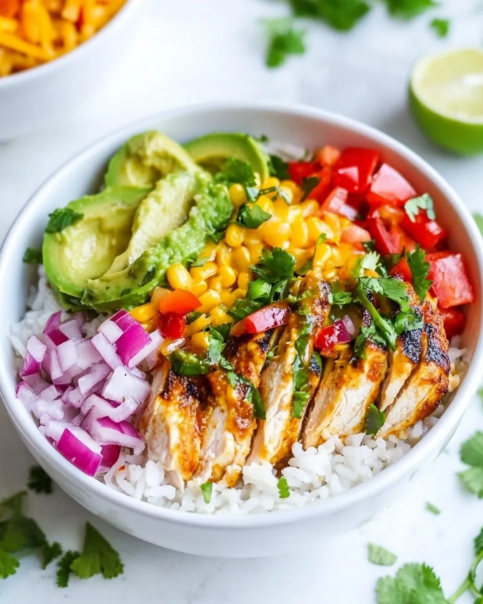 Chicken Taco Poblano Rice Bowls