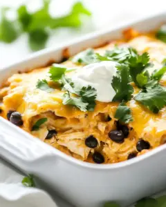 Chicken and Black Bean Enchilada Casserole