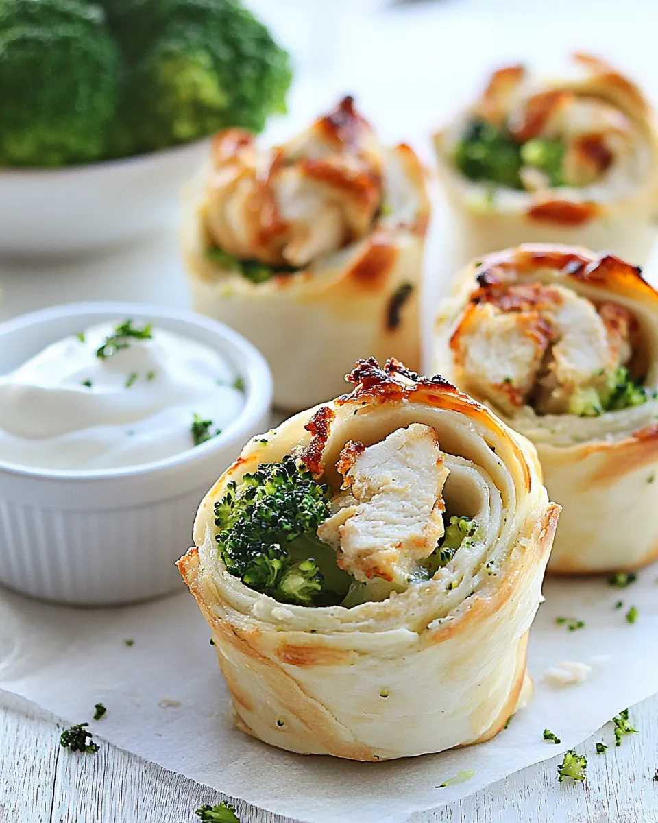 Chicken and Broccoli Pinwheels