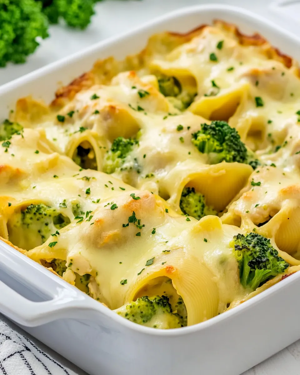 Chicken and Broccoli Stuffed Shells