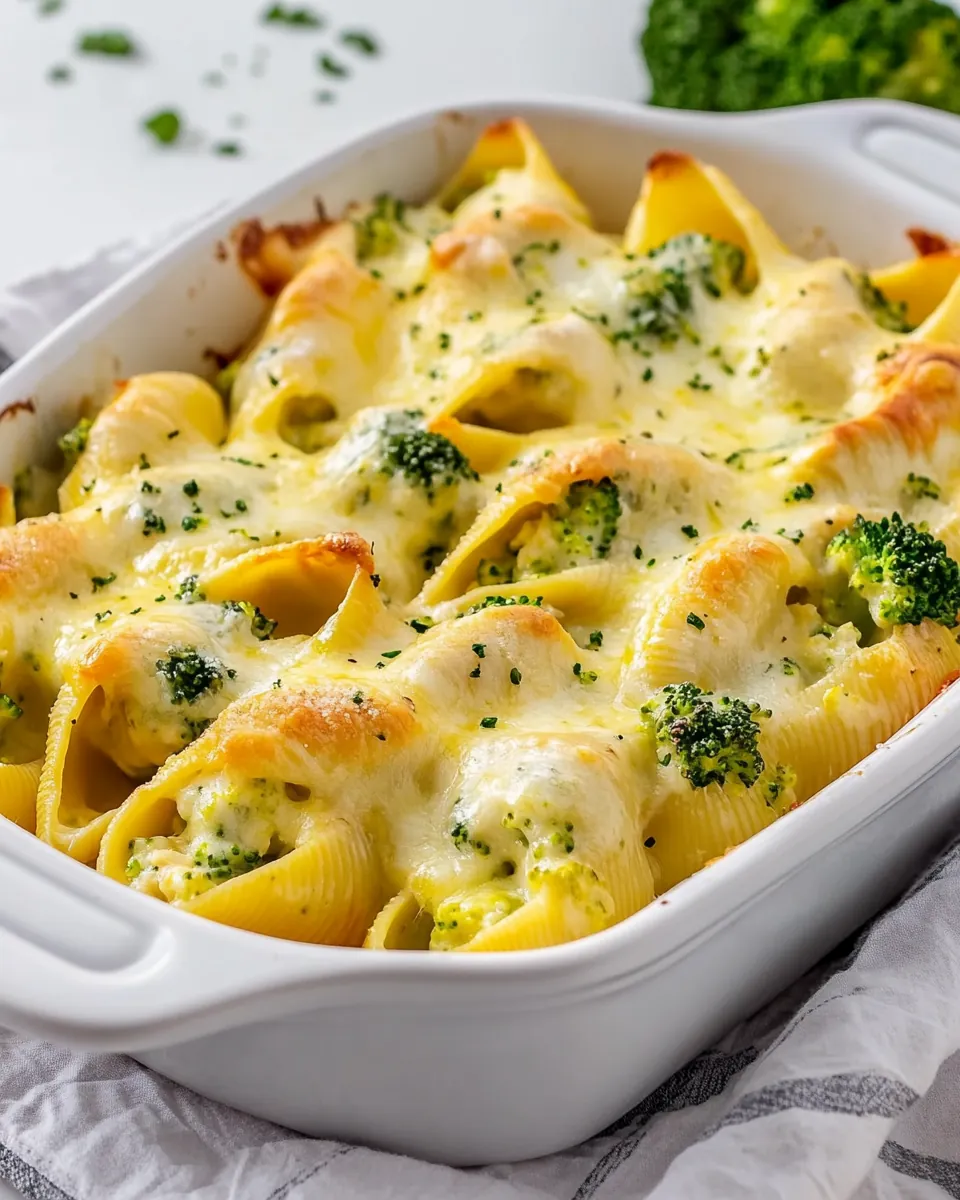 Chicken and Broccoli Stuffed Shells