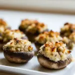 Chicken and Cheese Stuffed Mushrooms