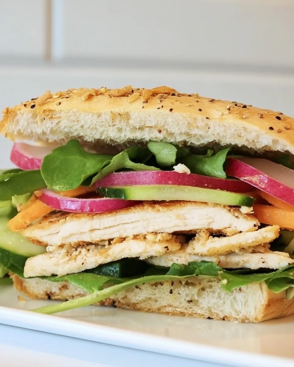 Chicken and Crisp Veggie Sandwich