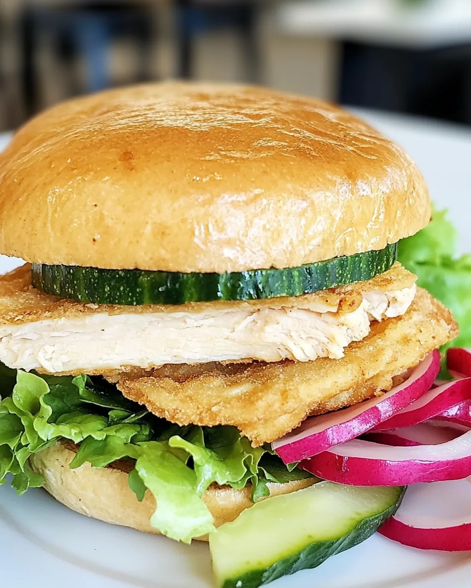 Chicken and Crisp Veggie Sandwich