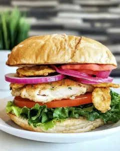 Chicken and Crisp Veggie Sandwich