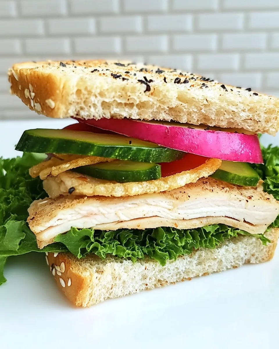Chicken and Crisp Veggie Sandwich