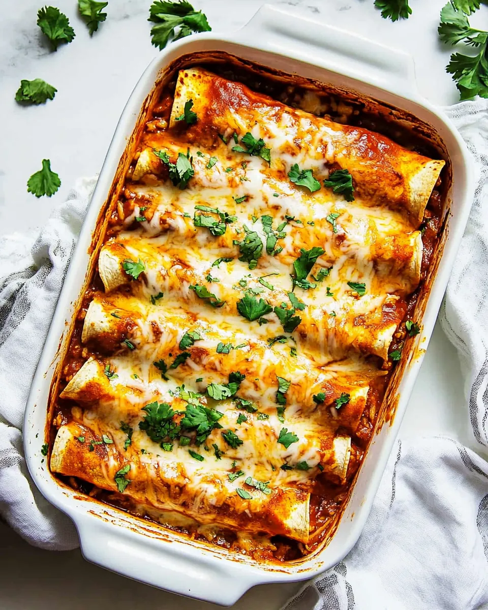 Chicken and Rice Enchiladas