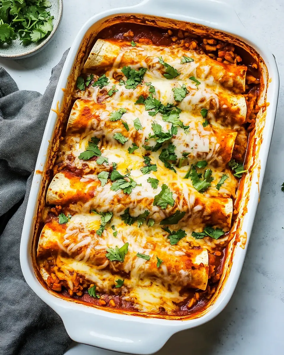 Chicken and Rice Enchiladas