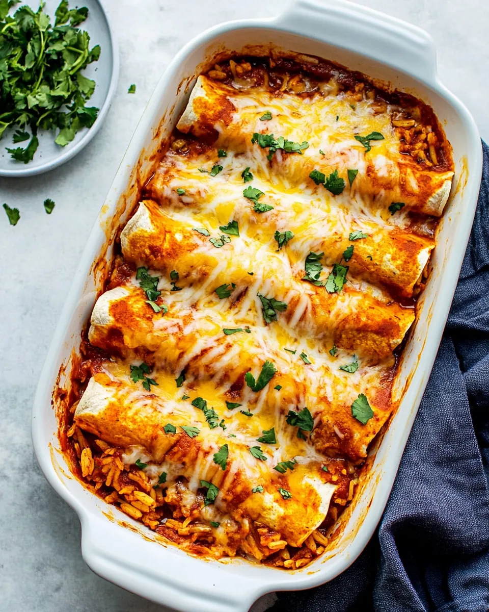 Chicken and Rice Enchiladas