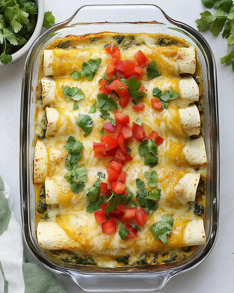 Chicken and Spinach Enchiladas
