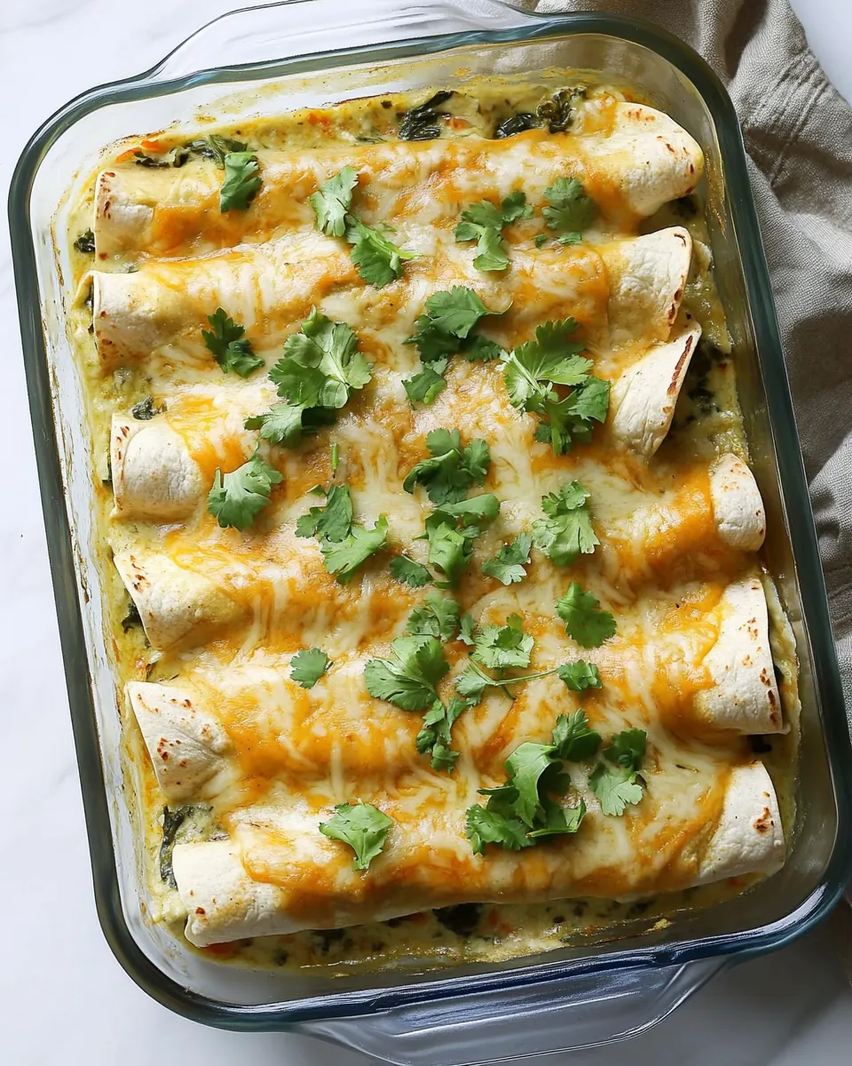 Chicken and Spinach Enchiladas