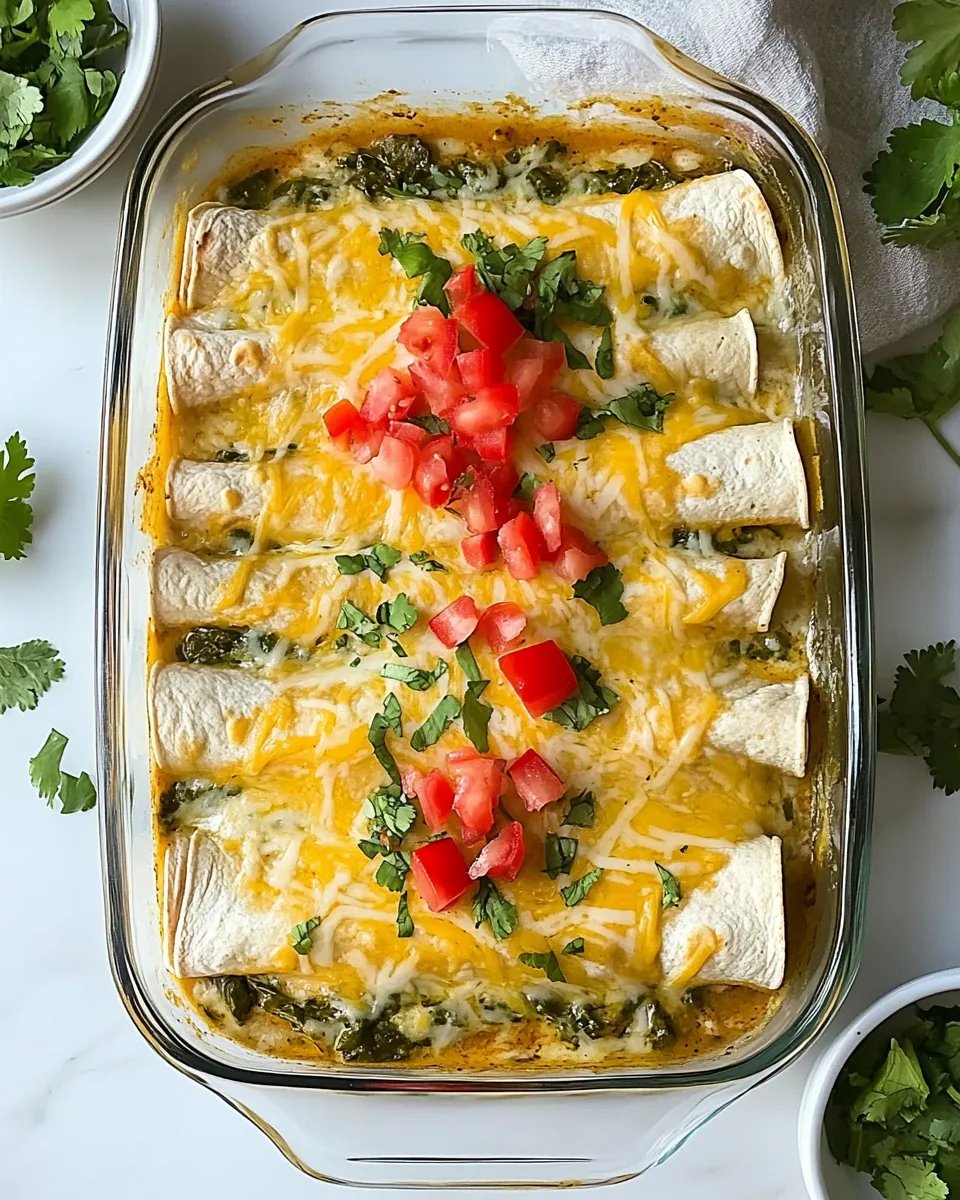 Chicken and Spinach Enchiladas