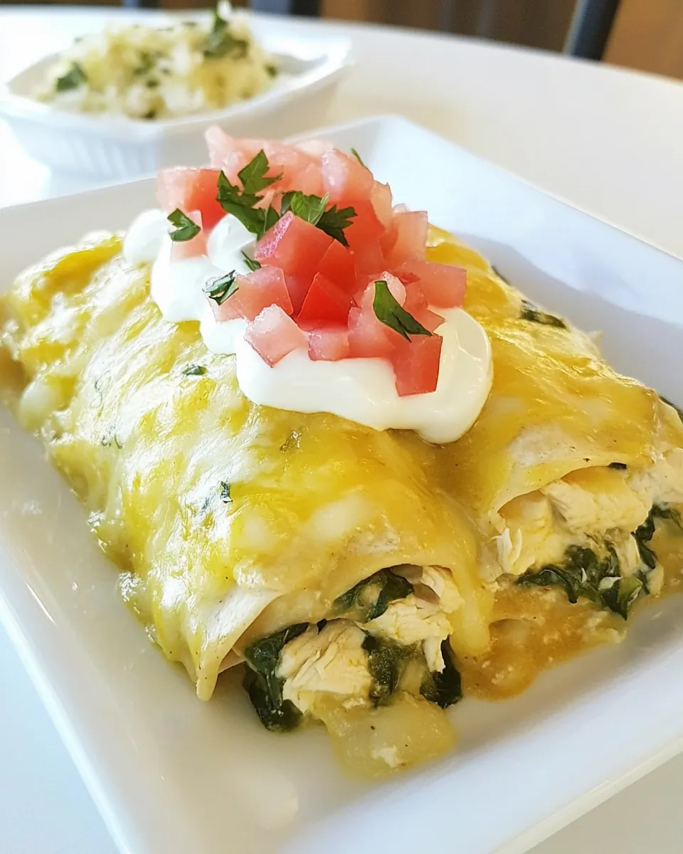 Chicken and Spinach Enchiladas