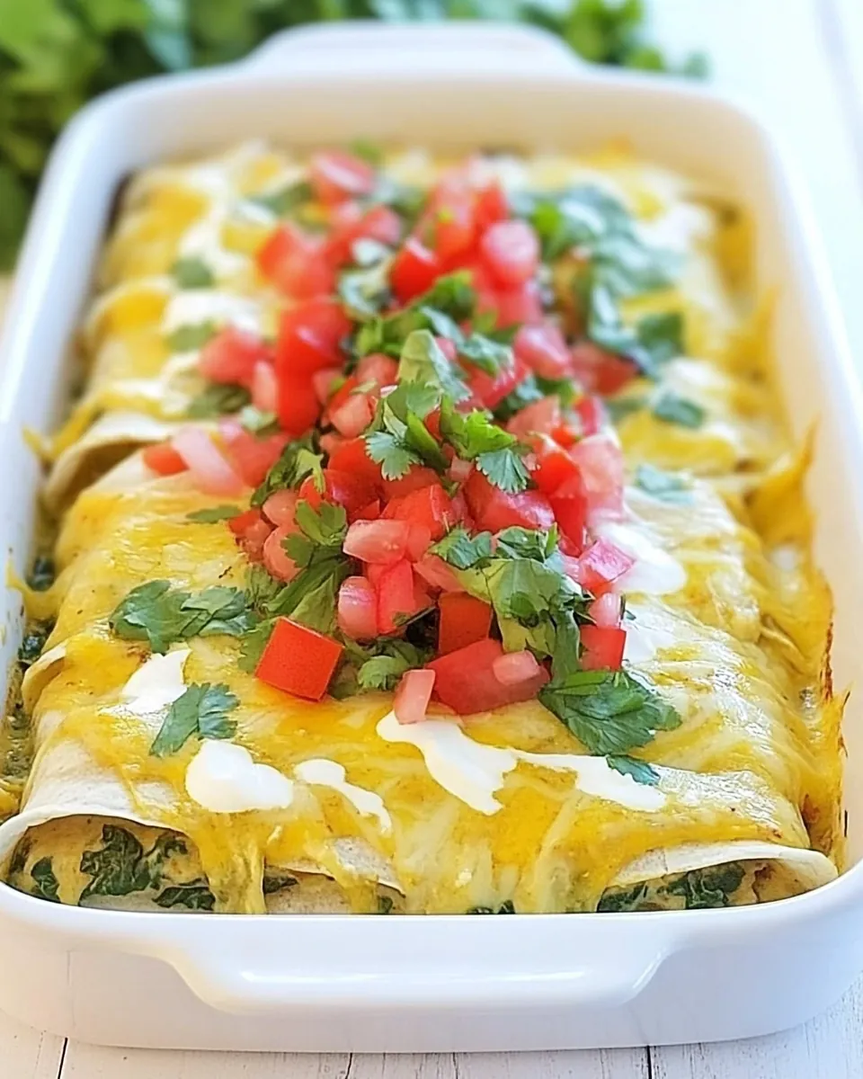 Chicken and Spinach Enchiladas