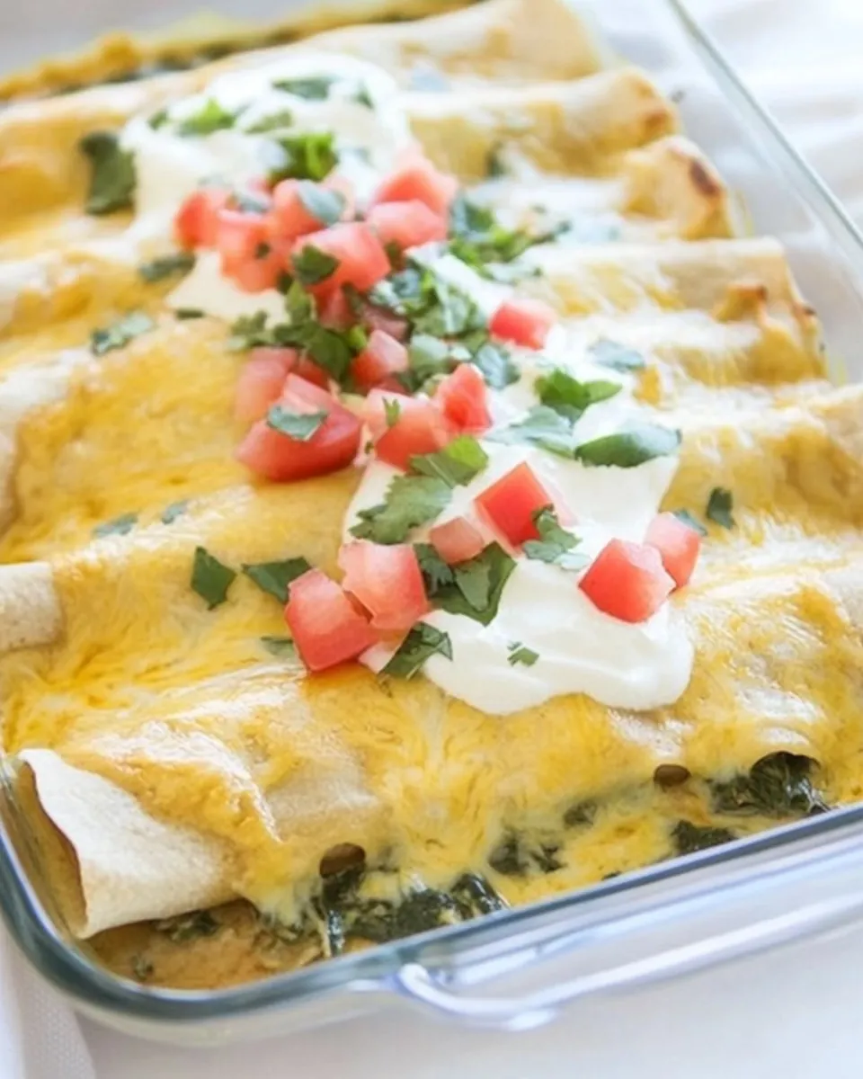 Chicken and Spinach Enchiladas