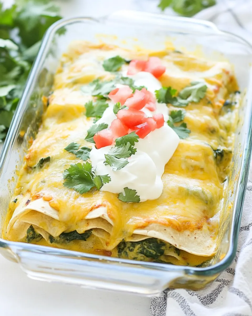 Chicken and Spinach Enchiladas