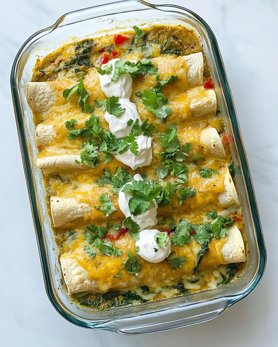 Chicken and Spinach Enchiladas