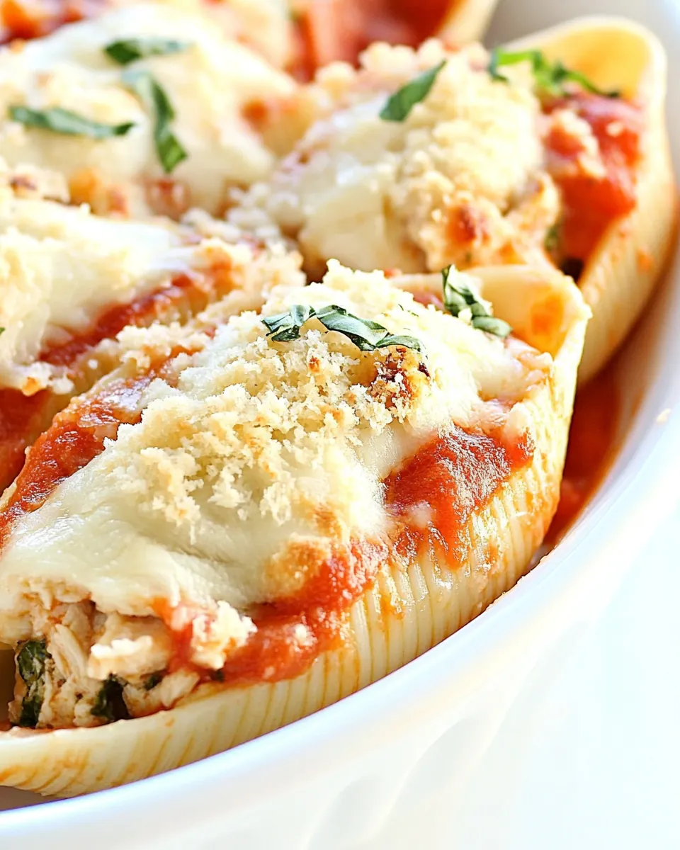 Chicken and Spinach Stuffed Shells