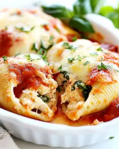 Chicken and Spinach Stuffed Shells