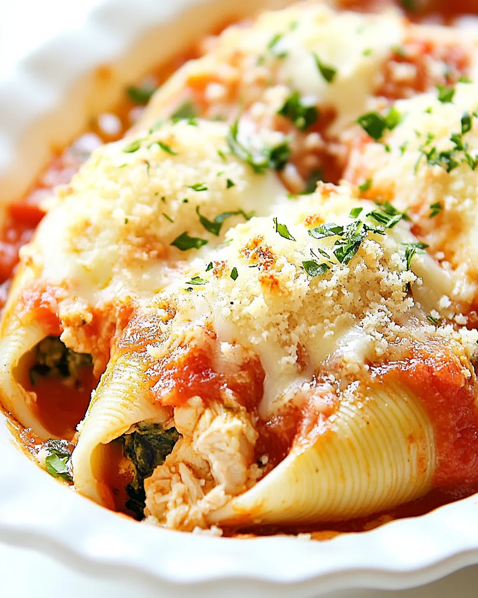 Chicken and Spinach Stuffed Shells