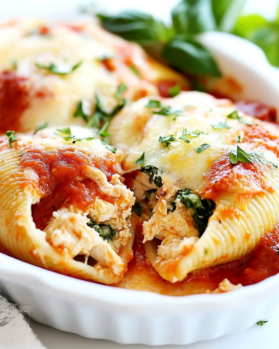 Chicken and Spinach Stuffed Shells