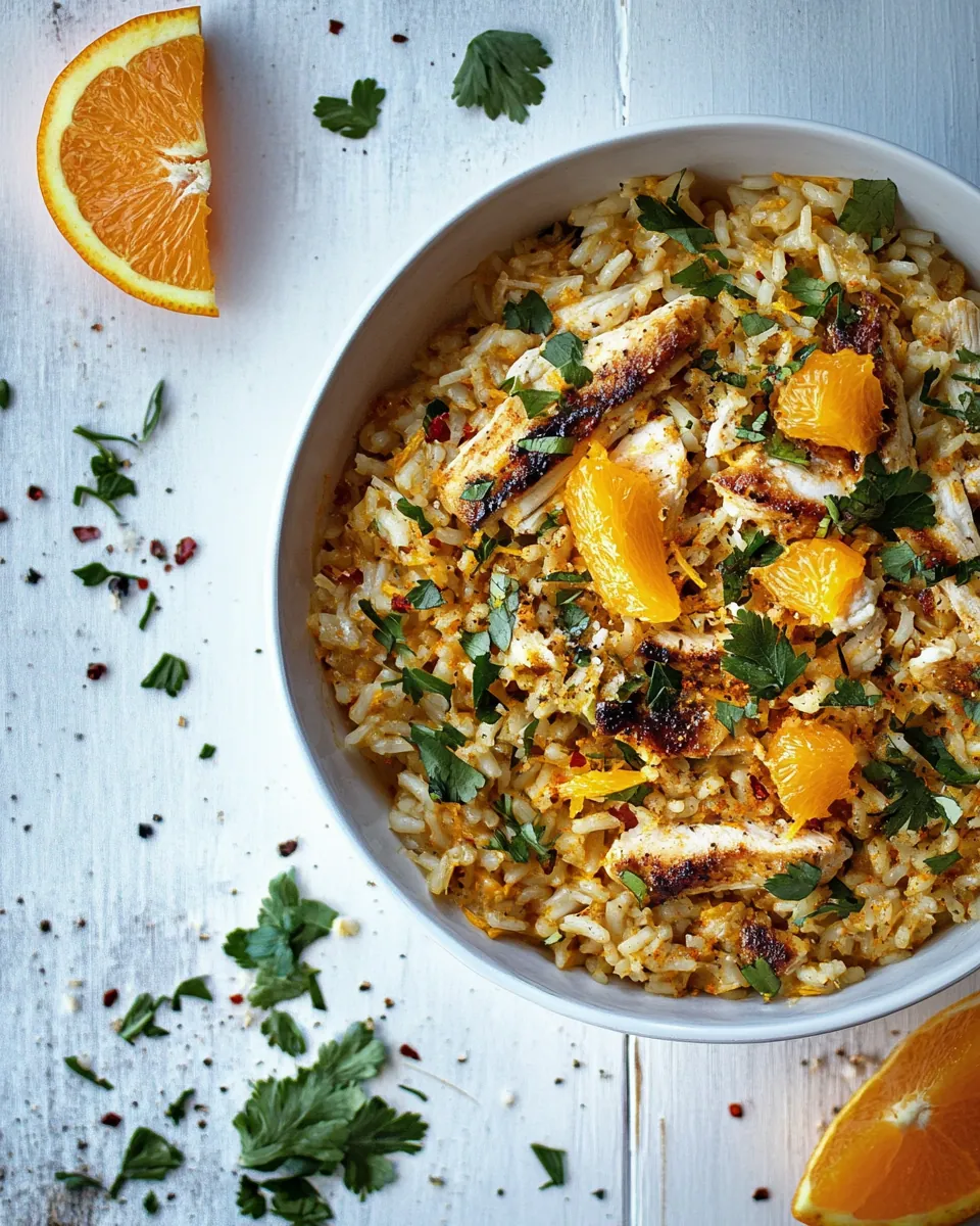 Chicken Rice Pilaf with Orange Spices