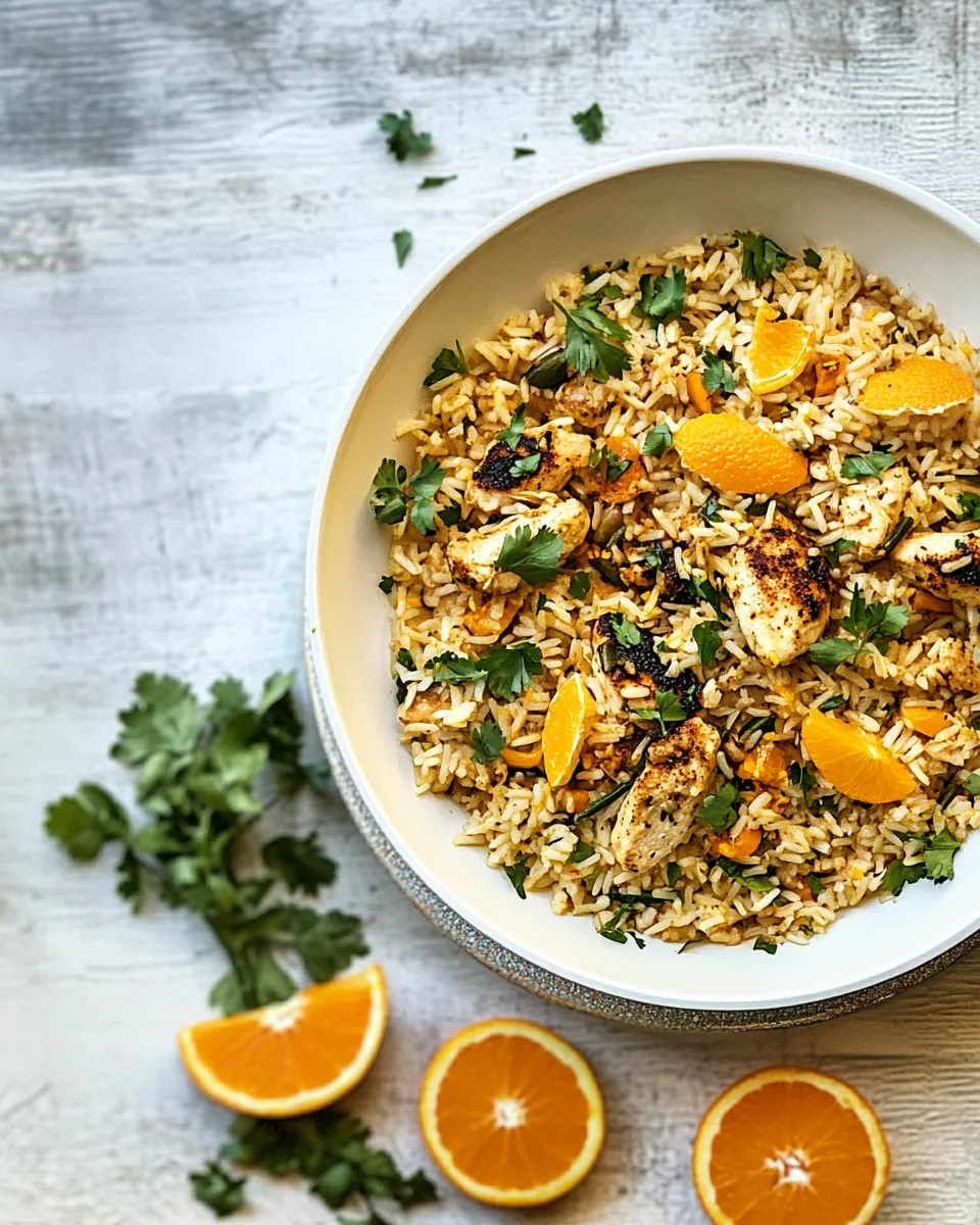 Chicken Rice Pilaf with Orange Spices