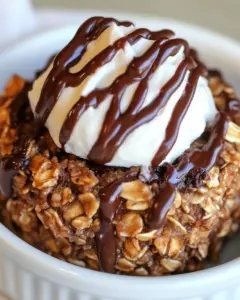 Chocolate Cheesecake Baked Oatmeal