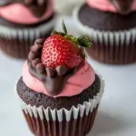 Chocolate Covered Strawberry Cupcakes