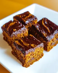Chocolate Swirled Pumpkin Bars