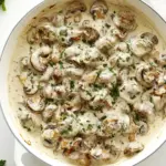 Creamy Garlic Parmesan Mushrooms