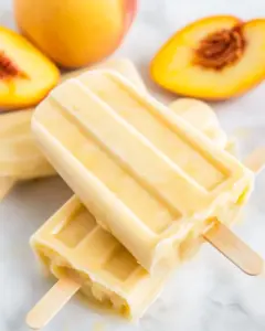 Creamy Peach Popsicles