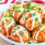 Crockpot Buffalo Chicken Meatballs