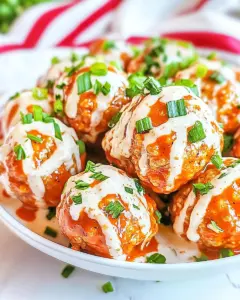 Crockpot Buffalo Chicken Meatballs