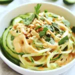 Cucumber Noodles with Peanut Sauce