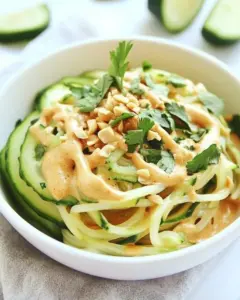 Cucumber Noodles with Peanut Sauce