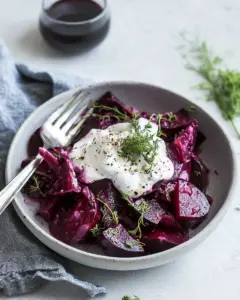 Cumin Spiced Beet Salad with Yogurt and Preserved Lemon