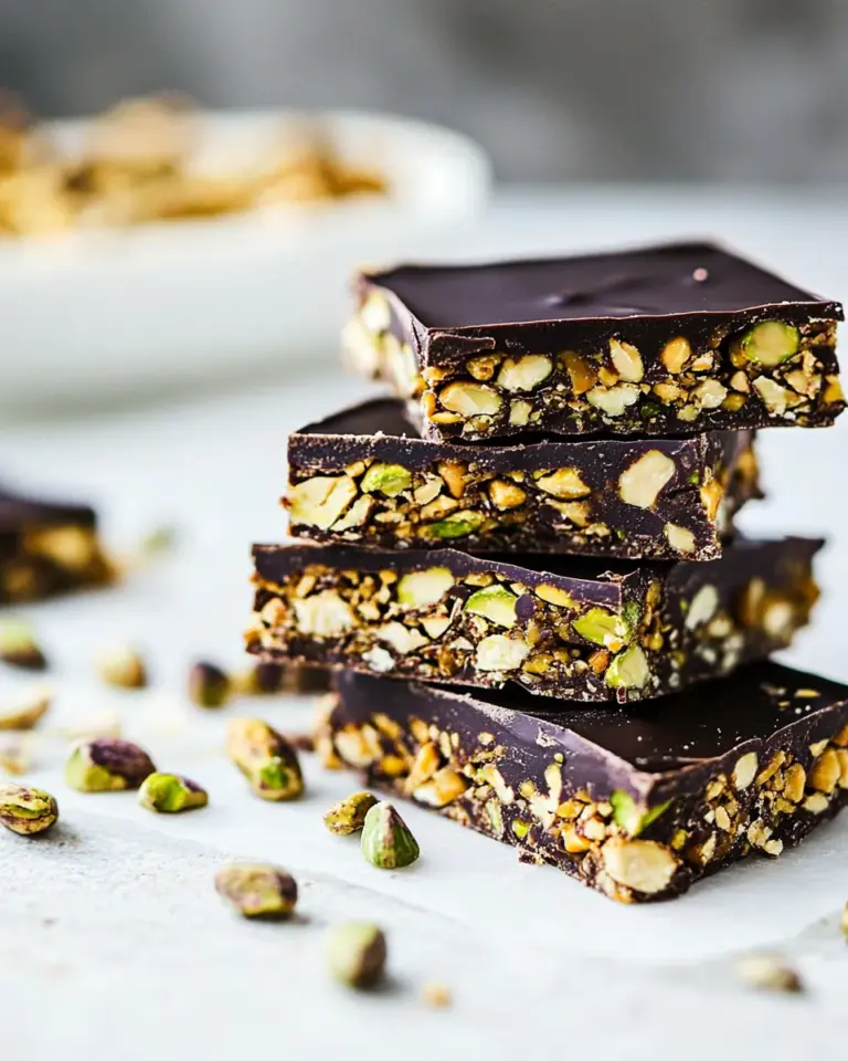 Dark Chocolate Pistachio Bars