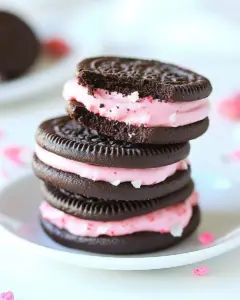 Double Chocolate Strawberry Oreos